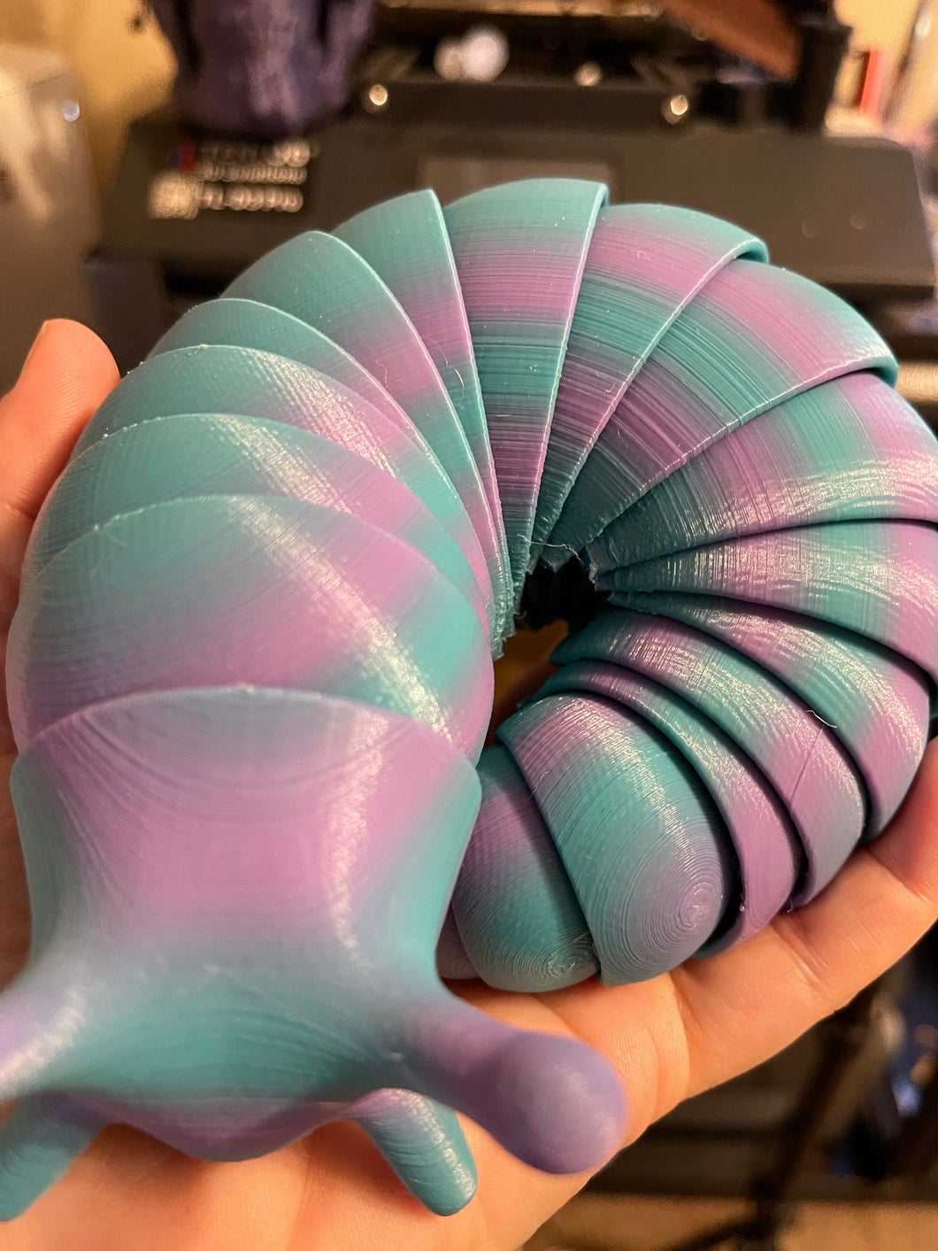 XL Fidget Slug Mermaid rainbow